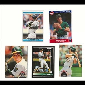 Jose Canseco Oakland As 1992 Fleer Donruss Post Topps Stadium Club Pinnacle Lot